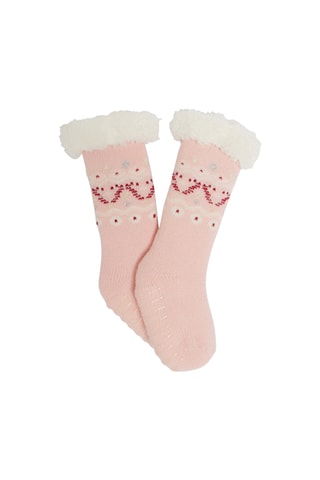 Chaussettes antidérapantes - Rose - Obaïbi