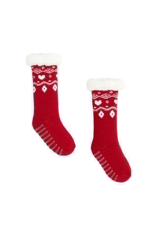 Chaussettes antidérapantes - Rouge - Obaïbi