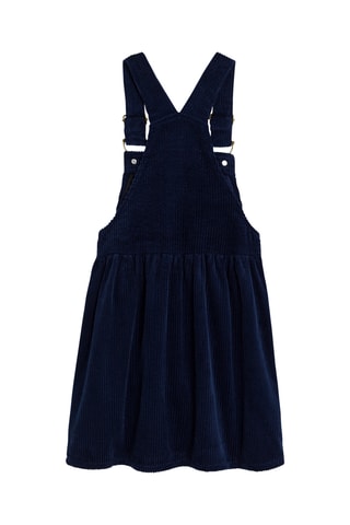 Vestido-jardineiras de veludo - Azul-noite - KDZ