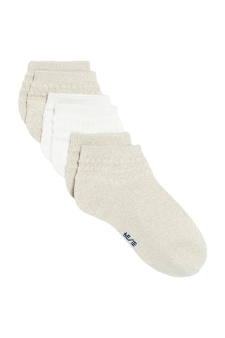 3 pares de meias - Branco - Okaïdi