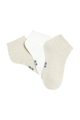 3 pares de meias - Branco - Okaïdi