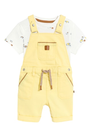 T-shirt et salopette - Jaune - Obaïbi
