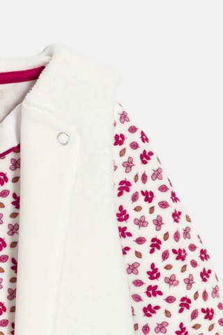 Dors-bien en velours et gilet sans manches - Rose et blanc - Obaïbi