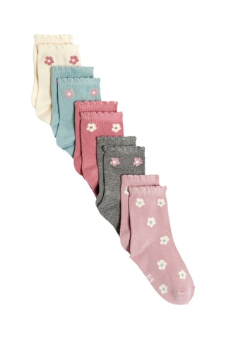 5 paires de chaussettes - Rose et vert d'eau - Obaïbi