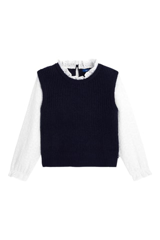 Camisola efeito ilusório - Azul-marinho - Okaïdi