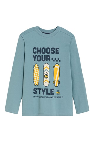 T-shirt - Bleu-gris - Okaïdi