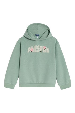 Sweat com capuz - Verde-água - Okaïdi