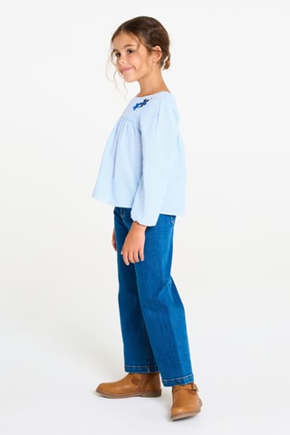 Blusa - Azul e branco - Okaïdi