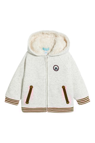 Sweat à capuche - Ecru chiné - Obaïbi