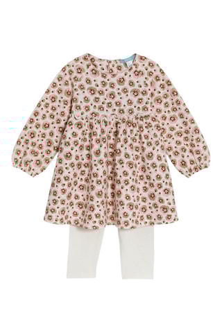 Robe et legging - Beige et blanc - Obaïbi
