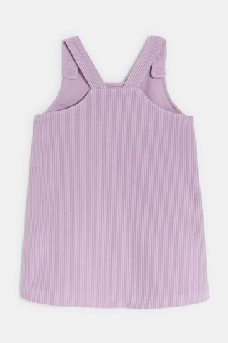 Robe-salopette en velours - Mauve - Obaïbi