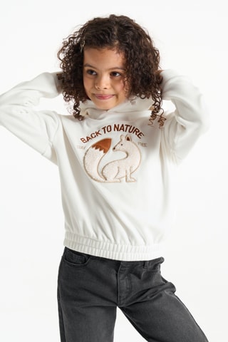 Sweat com capuz - Branco - Okaïdi