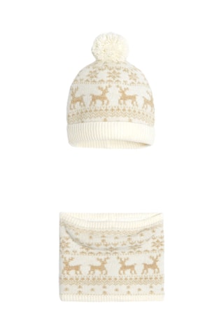 Bonnet et snood - Ecru - Okaïdi