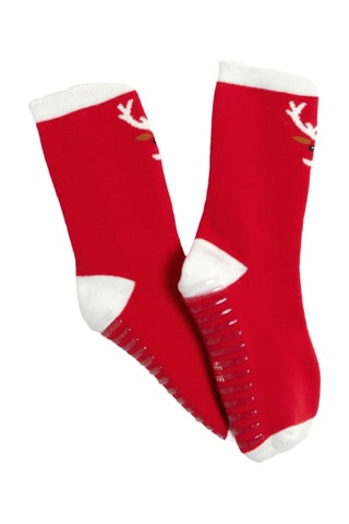 Chaussettes antidérapantes - Rouge - Okaïdi