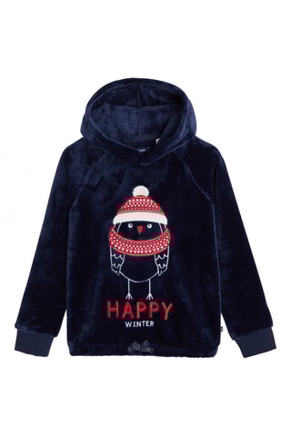 Sweat com capuz Azul-marinho ­ Okaïdi