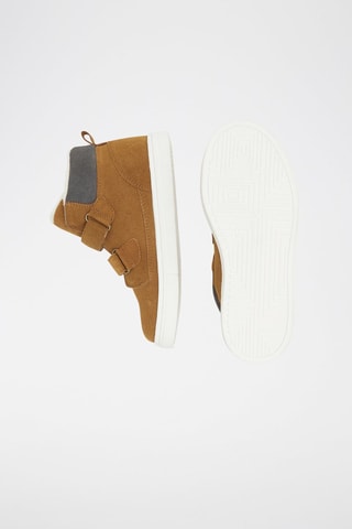 Bottines fourrées en nubuck Camel - Okaïdi