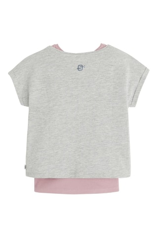 Débardeur et t-shirt Gris chiné et vieux rose - Okaïdi