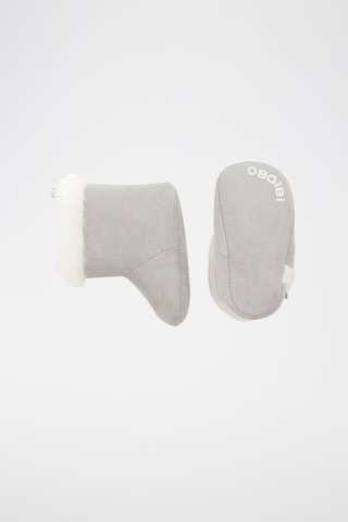 Chaussons fourrés Gris clair et blanc - Obaïbi
