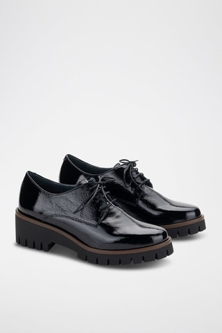 Lakleren Derby's - Zwart