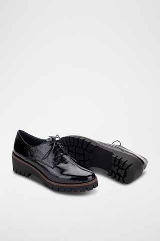 Lakleren Derby's - Zwart