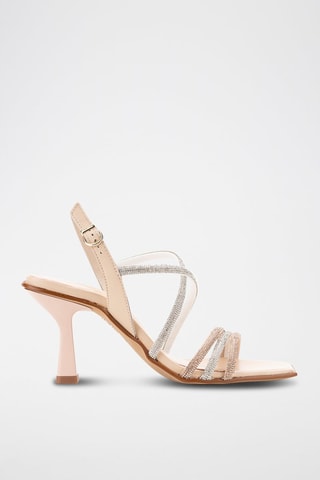 Sandalen met Hak - Zilverkleurig en Roségoudkleurig