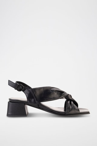Leren Sandalen met Hak Florencia - Zwart