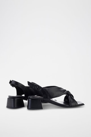 Leren Sandalen met Hak Florencia - Zwart