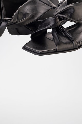 Leren Sandalen met Hak Florencia - Zwart