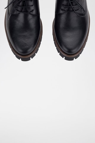 Leren Mocassins met Hak Velvet - Zwart
