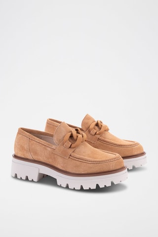 Nubuck Mocassins - Zandkleurig
