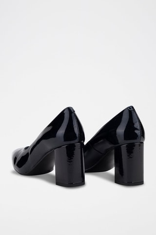 Lakleren en Leren Pumps Kayak - Zwart
