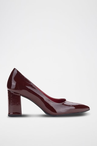 Lakleren en Leren Pumps Kayak - Bordeauxrood