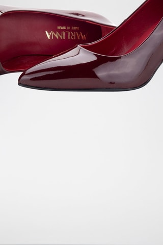 Lakleren en Leren Pumps Kayak - Bordeauxrood
