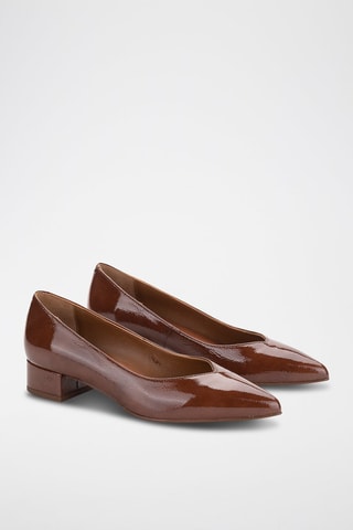 Lakleren Pumps - Bruin