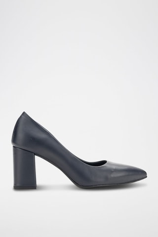 Leren Pumps Florencia - Marineblauw