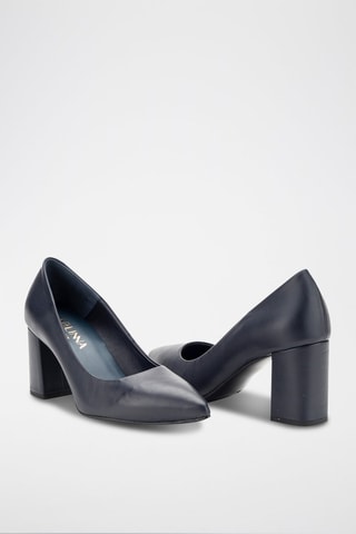 Leren Pumps Florencia - Marineblauw