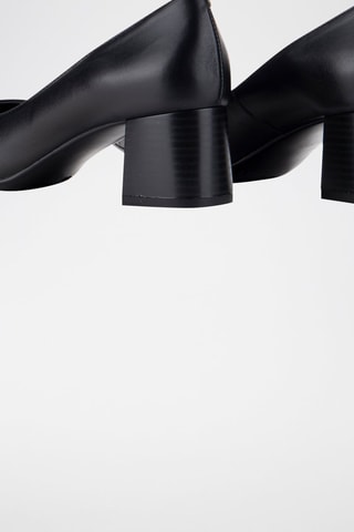 Leren Pumps Poncho - Zwart