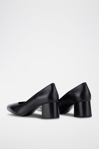 Leren Pumps Poncho - Zwart