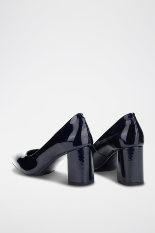 Lakleren en Leren Pumps Kayak - Zwart