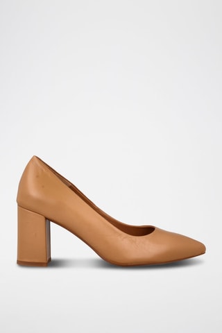 Leren Pumps - Camel