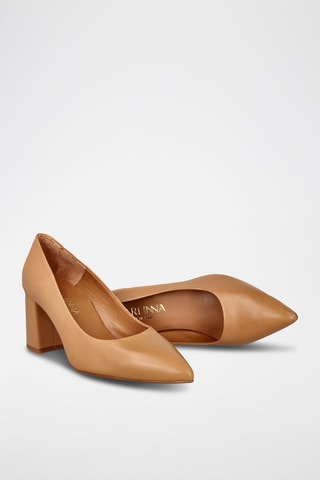 Leren Pumps - Camel