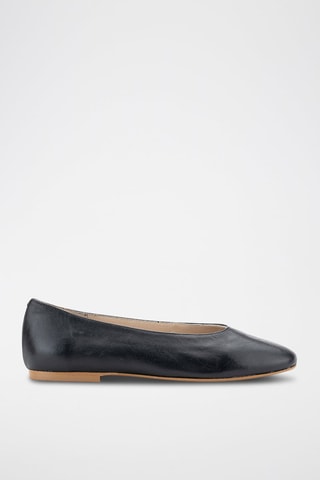 Leren Ballerina’s - Zwart