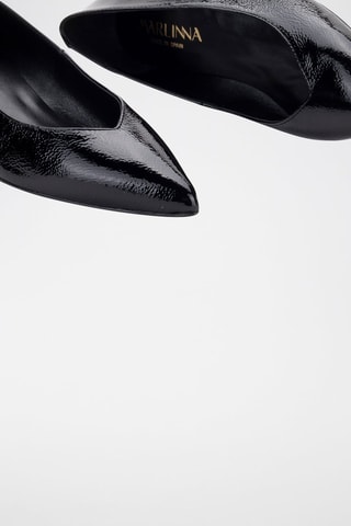 Lakleren Ballerina's met Hak Rock - Zwart