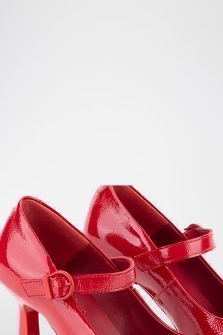 Lakleren Mary Janes met Hak Charol - Rood