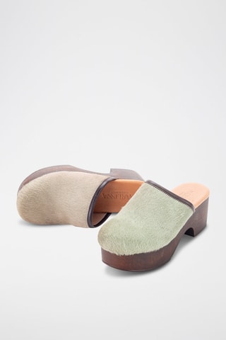 Leren Clogs - Beige