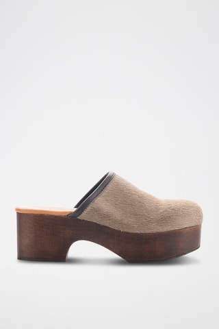 Leren Clogs - Taupe