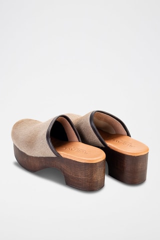 Leren Clogs - Taupe