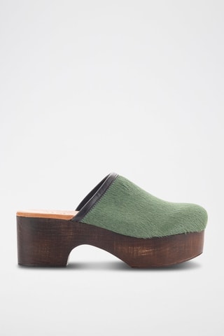 Leren Clogs - Groen