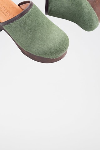 Leren Clogs - Groen