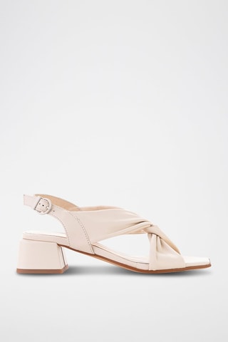 Leren Sandalen met Hak Florencia - Beige